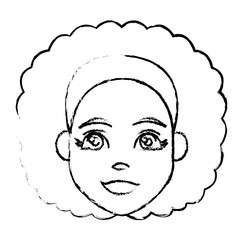 Young woman cartoon icon vector illustration graphic design