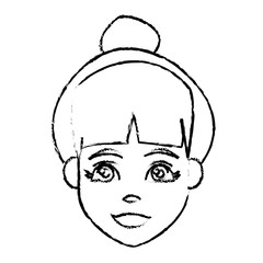 Young woman cartoon icon vector illustration graphic design
