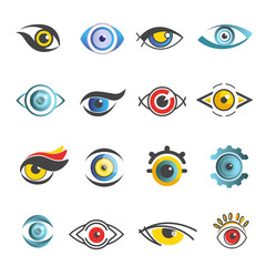 Eyesvector icons templates isolated eye set