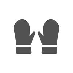 Mittens vector icon on white background