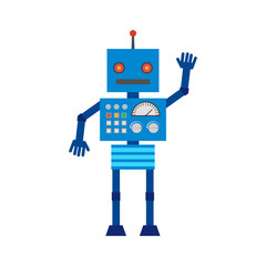 cartoon blue robot