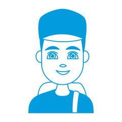 Young man cartoon icon vector illustration graphic design