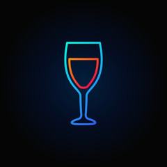 Wine glass colorful icon