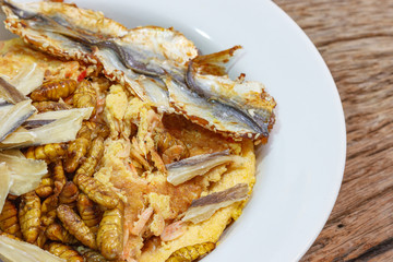 fried dried fish
