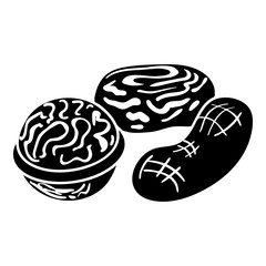 Nuts icon, simple style
