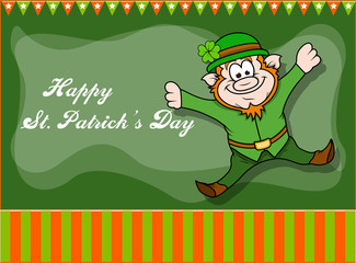Funny Leprechaun Patrick�s Day Banner