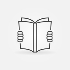 Reading a book concept icon