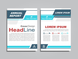 Flyers report brochure cover book portfolio design template. Vector.