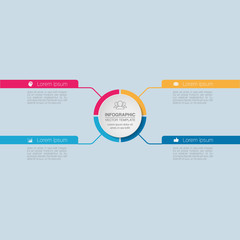 Obraz premium Vector infographic template for diagram, graph, presentation, chart, business concept with 4 options.