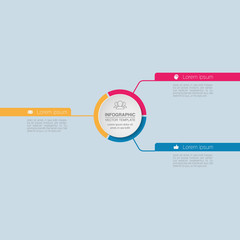 Vector infographic template for diagram, graph, presentation, chart, business concept with 3 options.