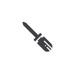 Screwdriver work tool icon vector, filled flat sign, solid pictogram isolated on white. Symbol, logo illustration.
