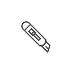 Paper Cutter line icon, outline vector sign, linear style pictogram isolated on white. Symbol, logo illustration. Editable stroke