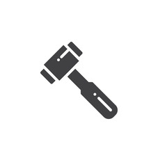 Hammer work tool icon vector, filled flat sign, solid pictogram isolated on white. Symbol, logo illustration.