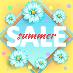 Summer sale background layout banners. Voucher discount. Vector illustration template