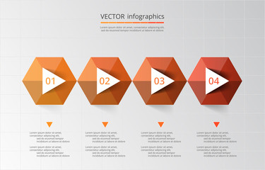 Abstract 3D infographic template.