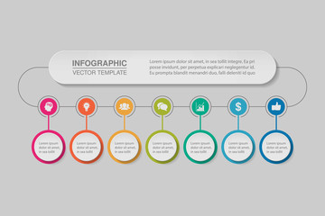Vector infographic template for diagram, graph, presentation, chart, business concept with 7 options.