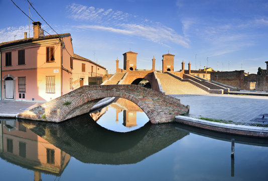 Italy, Emilia-Romagna, Ferrara district, Parco del Delta del Po, Comacchio