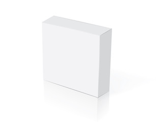 white cardboard box is easy to change colors mock up vector template