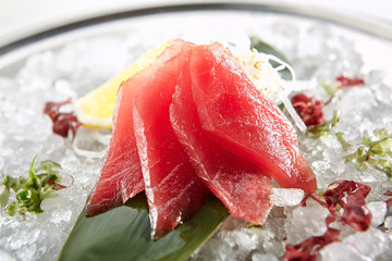 Exquisite Asian menu in the restaurant