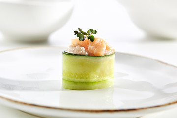 Exquisite Asian menu in the restaurant