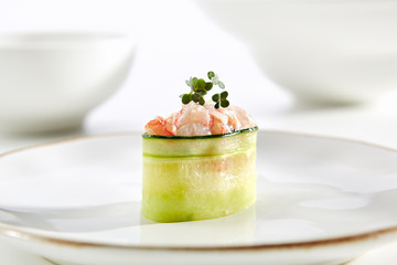 Exquisite Asian menu in the restaurant
