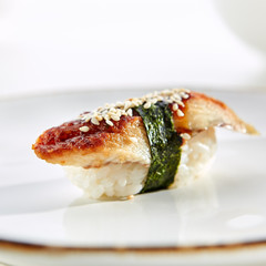 Exquisite Asian menu in the restaurant