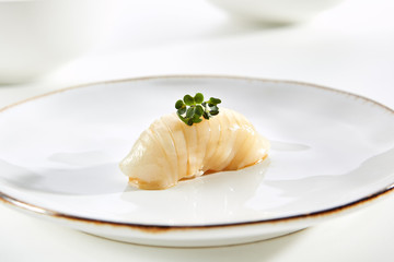 Exquisite Asian menu in the restaurant