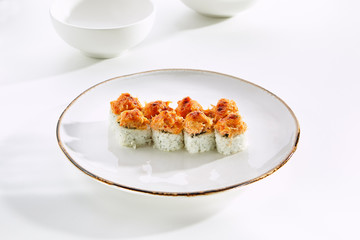 Exquisite Asian menu in the restaurant