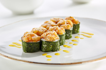 Exquisite Asian menu in the restaurant