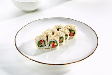 Exquisite Asian menu in the restaurant