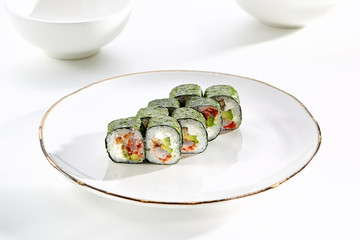 Exquisite Asian menu in the restaurant