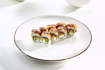 Exquisite Asian menu in the restaurant