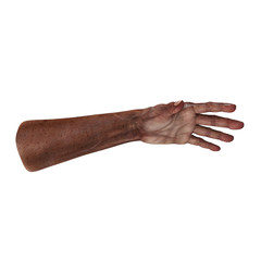 Senior hands on a white. 3D illustration