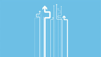 frecce, direzione, salire, salita, successo