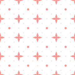 Fototapeta na wymiar Seamless geometric pattern with stars and grid of dots. Vector Illustration