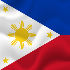 Philippines waving flag. Vector illustration.