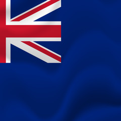 Anguilla waving flag. Vector illustration.