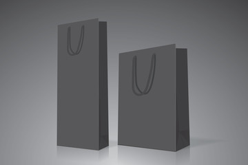 paper bag for alcohol easy to change colors mock up vector template