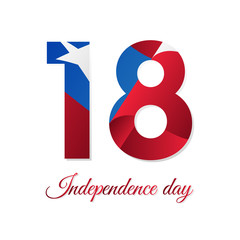 Chile independence day. Vector illustration.