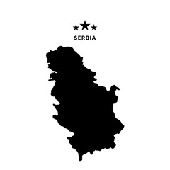 Serbia map. Vector illustration.