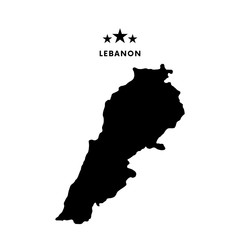 Lebanon map. Vector illustration.