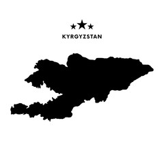 Kyrgyzstan map. Vector illustration.