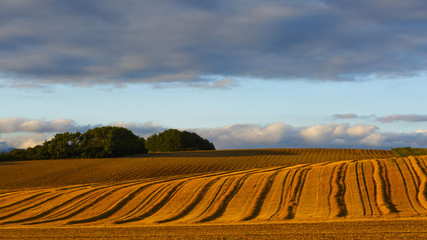 Fototapeta premium Rural landscape in northern Slovakia at the end of summer. 