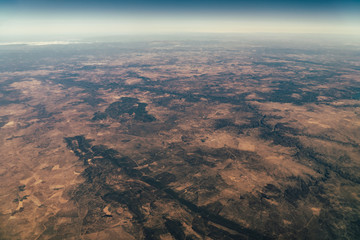 Fototapeta na wymiar Satellite View Of Planet Earth Horizon