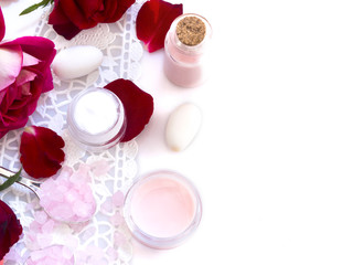 cosmetics with roses