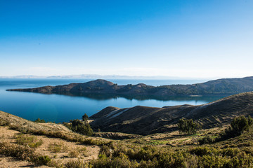 Isle de Sol on Lake Titicaca in Bolivia