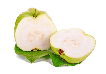 Guava fruit isolated on the white background
