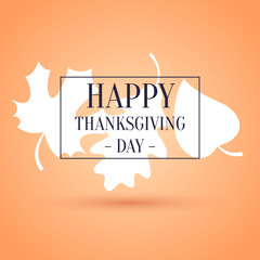 Colorful poster happy thanksgiving. Vector illustration, template for the congratulations.