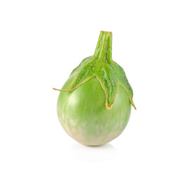 Green Eggplant isolated on white background