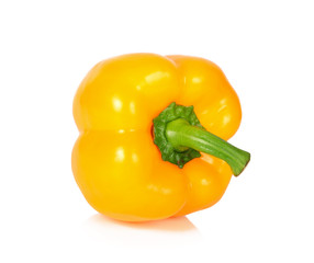 sweet yellow pepper isolated on white background